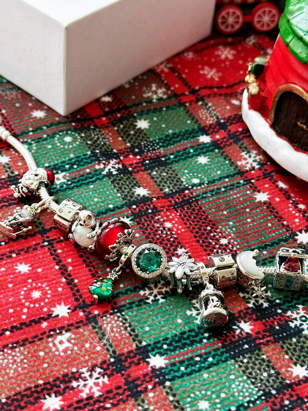 💕New series:   Christmas collection  Pandora Alloy Spacer Bead Pendant  Lucky Bags - Open in Live