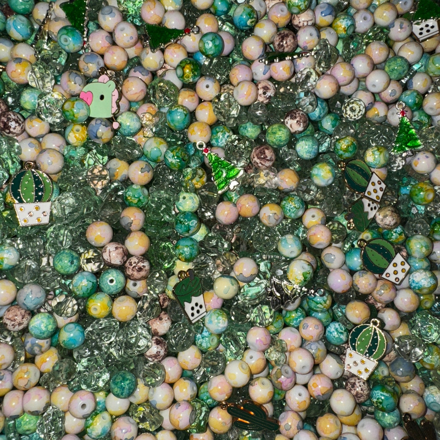 ❤Mint Galaxy ❤ Glass beads mix 💕 supermix-Tiktok live