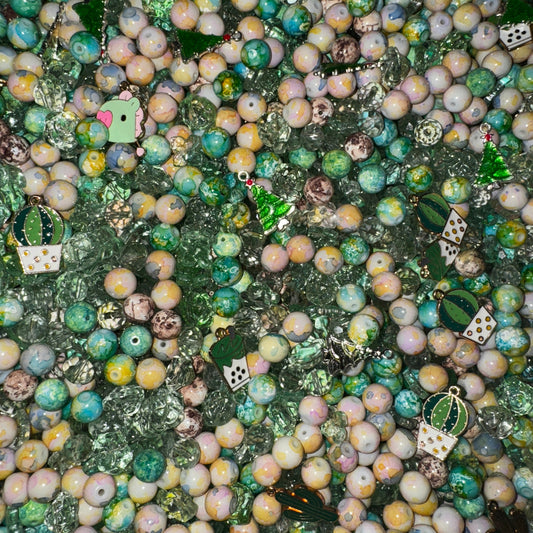 ❤Mint Galaxy ❤ Glass beads mix 💕 supermix-Tiktok live