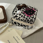 Cute Kitty Leopard Print Jewelry Box: Ins-style Internet-famous Dust-proof Layered Storage Box, Portable