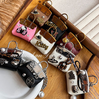 Mini Hello Kitty Bag Charm: Niche Ins-style Exquisite Small Bag with Metallic Chain Decor, Korean-inspired, Mini and Full of Personality
